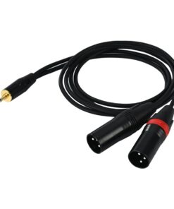 Câble XLR jack 3.5 mm vers deux XLR mâles, 1,5 ou 3 m, vue de face