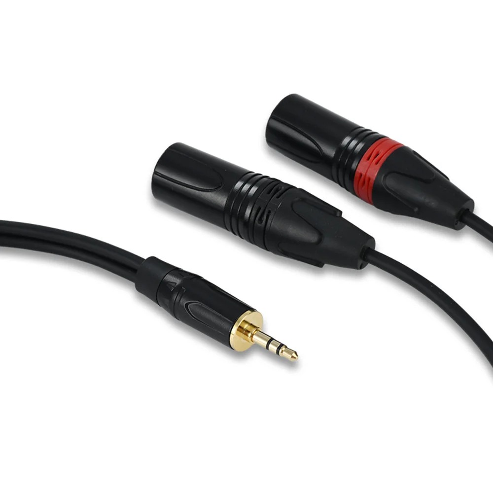Câble XLR jack 3.5 mm vers deux XLR mâles, 1,5 ou 3 m Câble XLR jack 3.5 mm vers deux XLR mâles, 1,5 ou 3 m, detail
