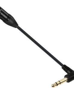 Câble XLR jack 6,35 mm coudé de 50 cm, fiche XLR mâle, vue principale