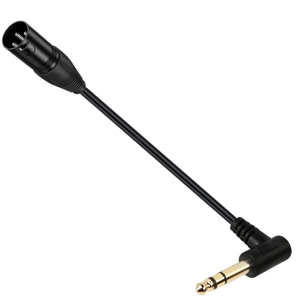 Câble XLR jack 6,35 mm coudé de 50 cm, fiche XLR mâle Câble XLR jack 6,35 mm coudé de 50 cm, fiche XLR mâle, vue principale