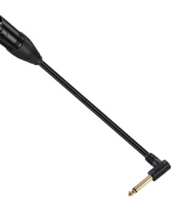 Câble XLR jack 6,35 mm coudé de 50 cm, fiche XLR mâle, vue de face