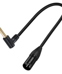Câble XLR jack 6,35 mm coudé de 50 cm, fiche XLR mâle, detail