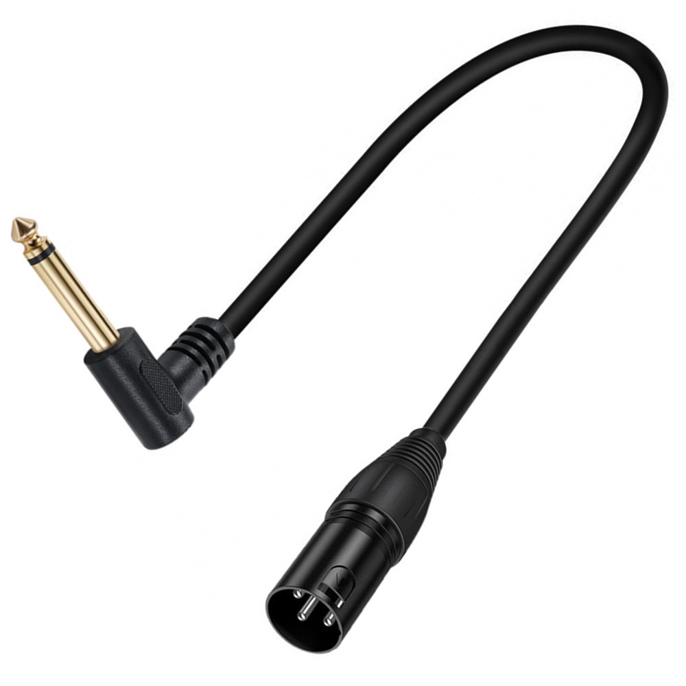 Câble XLR jack 6,35 mm coudé de 50 cm, fiche XLR mâle Câble XLR jack 6,35 mm coudé de 50 cm, fiche XLR mâle, detail