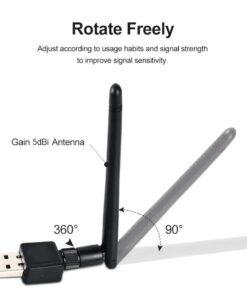 Clé WIFI USB 150 Mbps en 2,4 GHz, antenne 5 dBi ou format intégré, vue principale