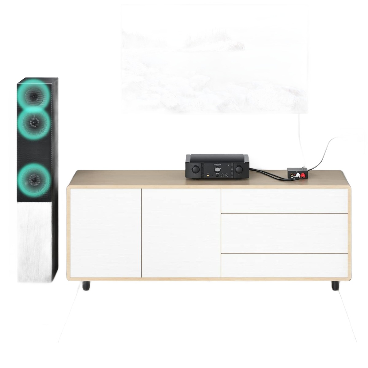 Convertisseur audio numérique analogique, optique vers RCA et jack Convertisseur audio numérique analogique, optique vers RCA et jack, vue principale