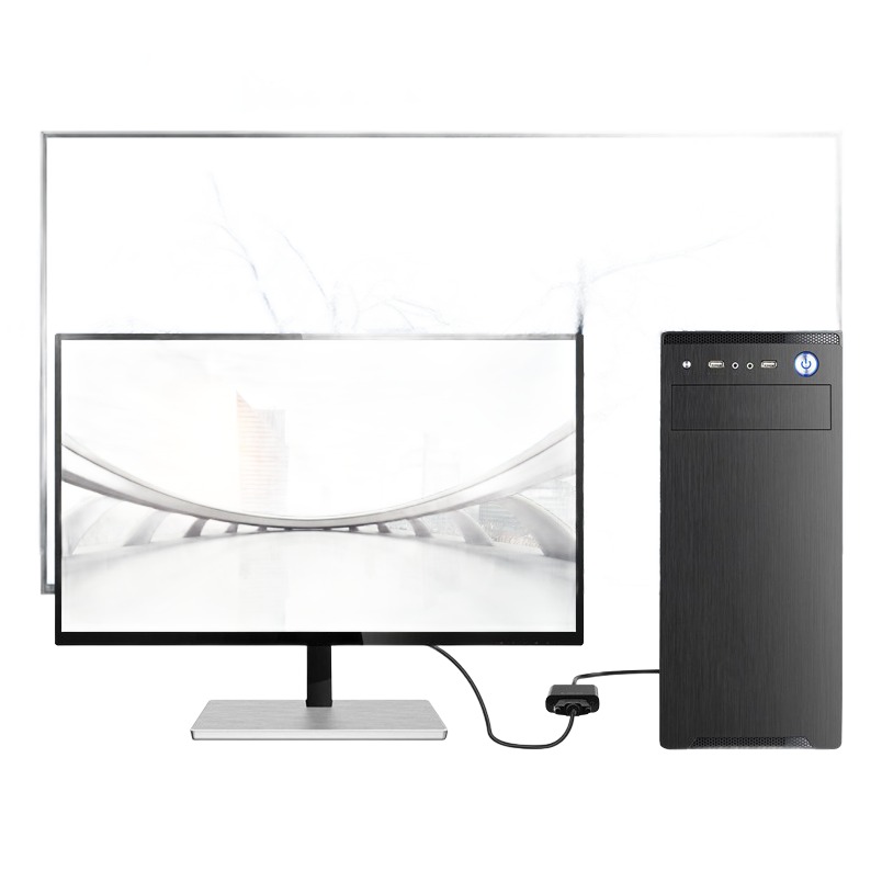 Convertisseur DVI VGA actif pour sortie DVI-D 24+1, 1080p, avec câble Convertisseur DVI VGA actif pour sortie DVI-D 24+1, 1080p, avec câble, vue principale