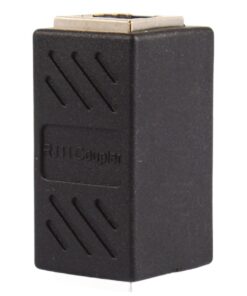 Coupleur RJ11 femelle femelle pour rallonger un cordon téléphonique, vue de face