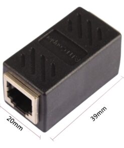 Coupleur RJ11 femelle femelle pour rallonger un cordon téléphonique, detail