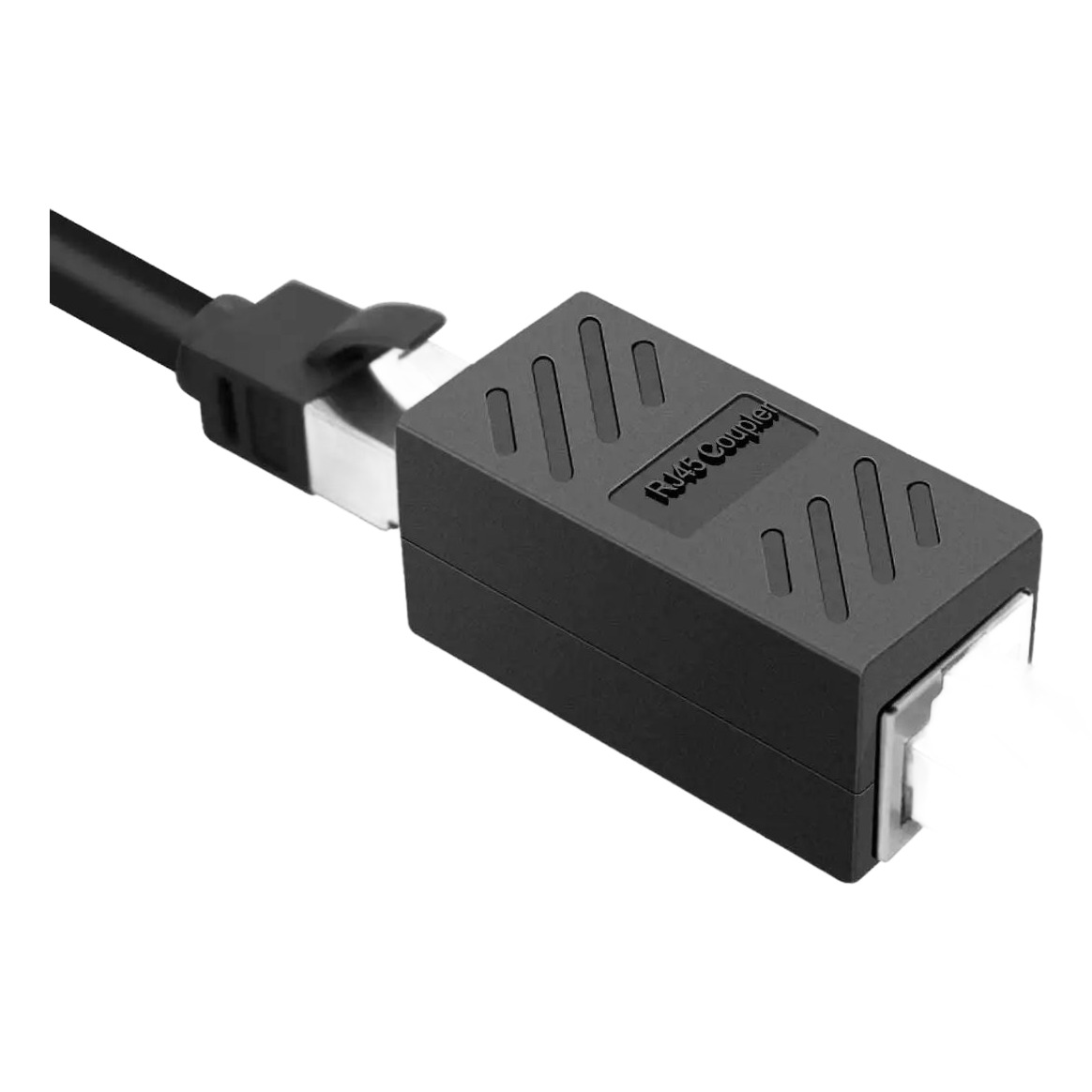Raccord RJ45 blindé en métal, coupleur Cat6, Cat6A ou Cat7 femelle Raccord RJ45 blindé en métal, coupleur Cat6, Cat6A ou Cat7 femelle, vue arriere